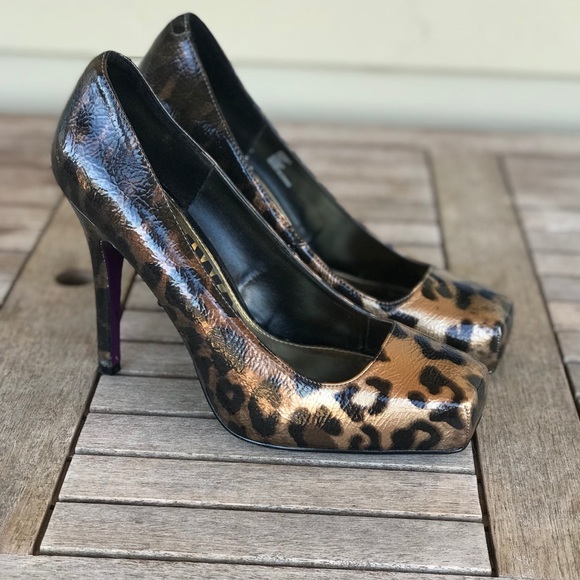 leopard print ombre heels